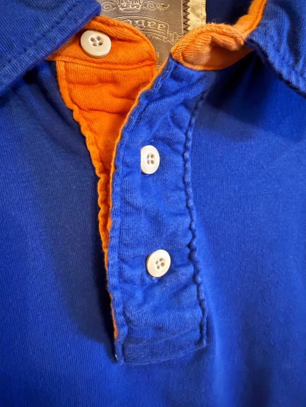 β¨ 18 yr old University of Florida Argyle Embroidered Polo Shirt - Blue & Orange - Picture 6 of 13